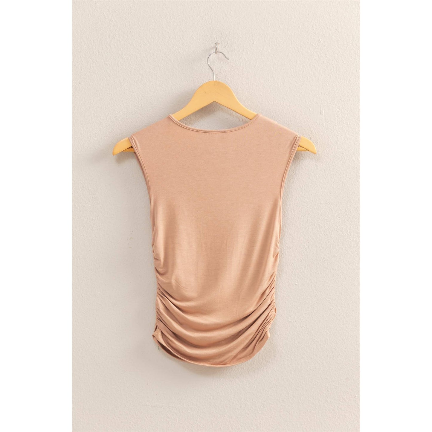 Cap Sleeve Ruched Butter Top