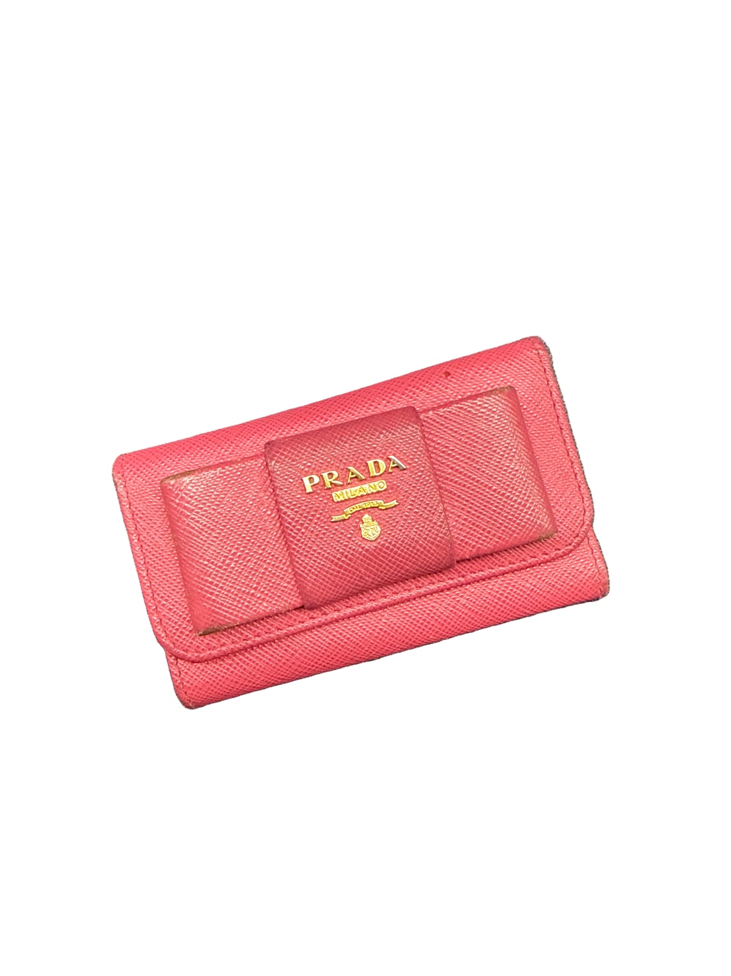 Prada Pink Bow Key/Card Holder