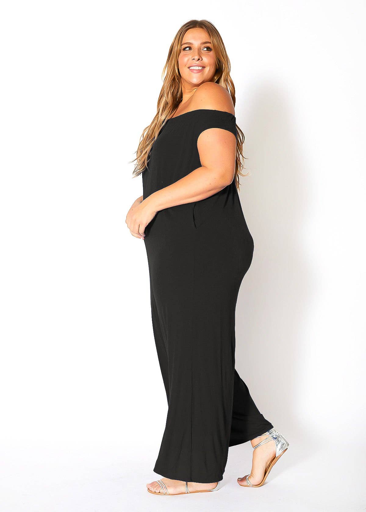 Plus Size Off Shoulder One Piece