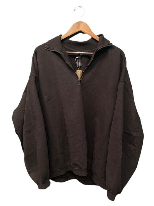 Skims Pullover Fleece Sweater in Espresso