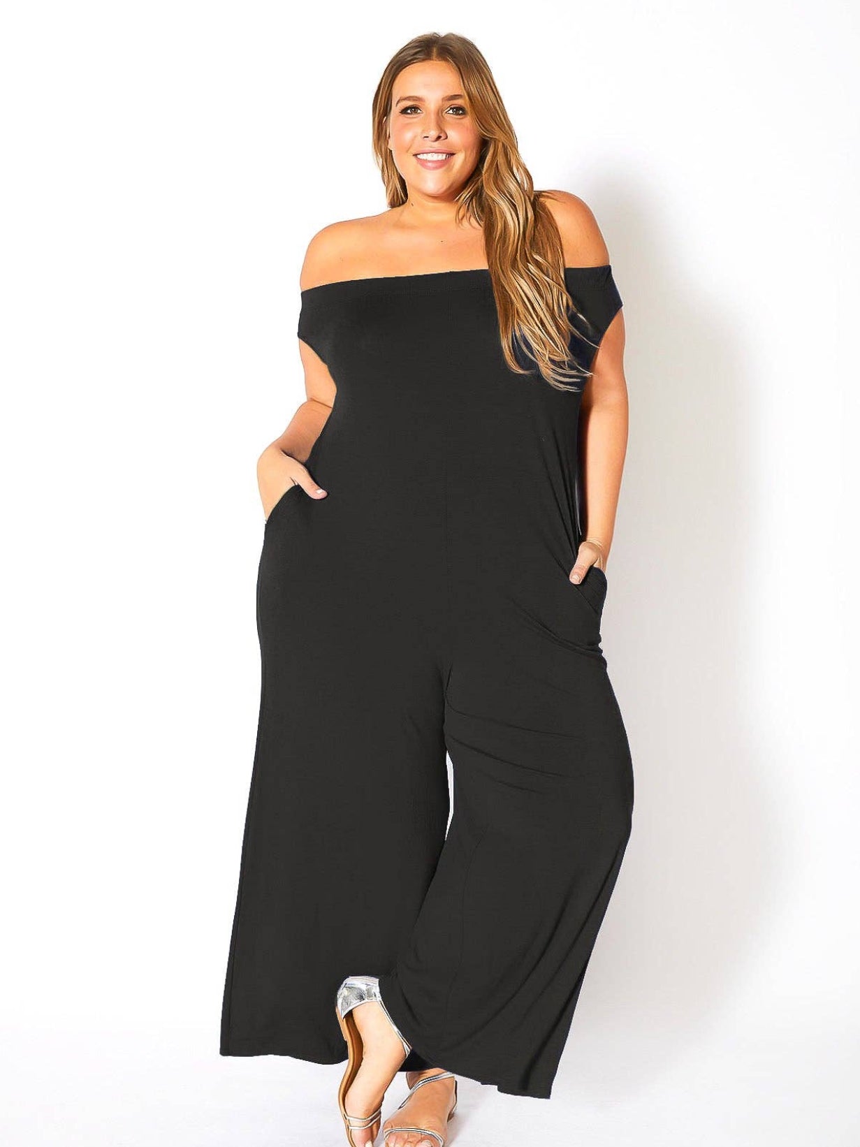Plus Size Off Shoulder One Piece
