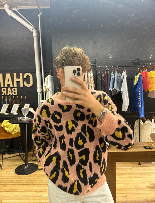 Pink LEOPARD Sweater