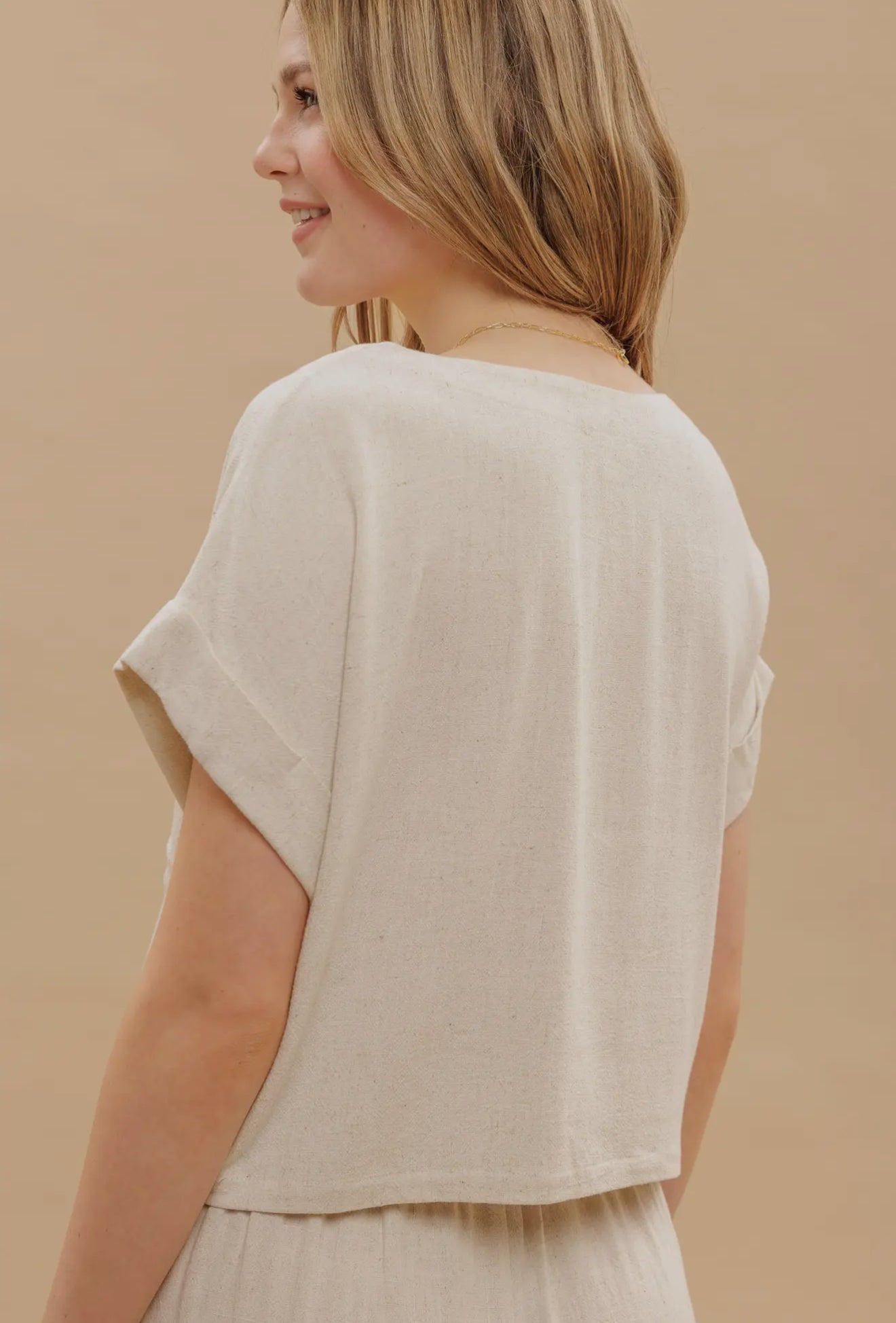 Sand Linen Top