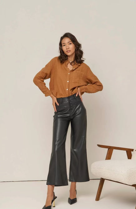 Luna Leatherette Wide Pants