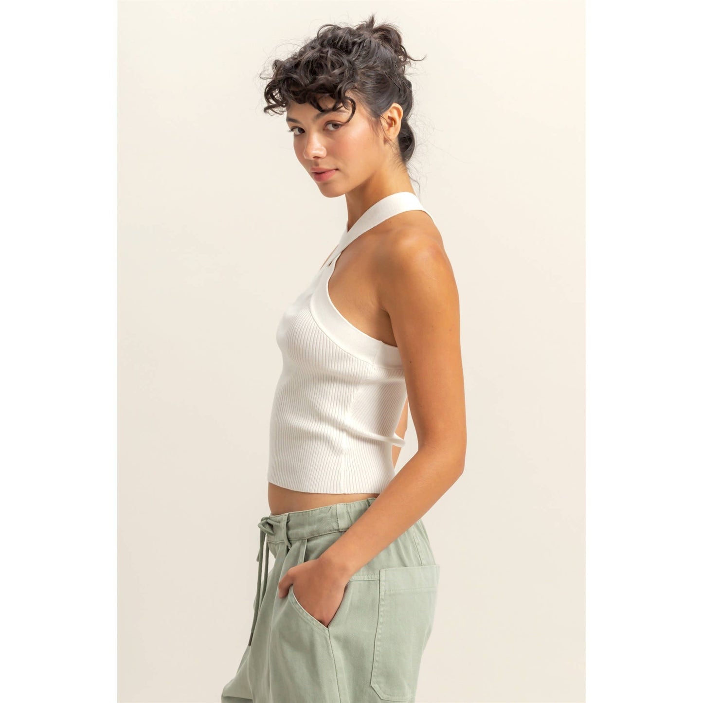 Criss Cross Ribbed Top