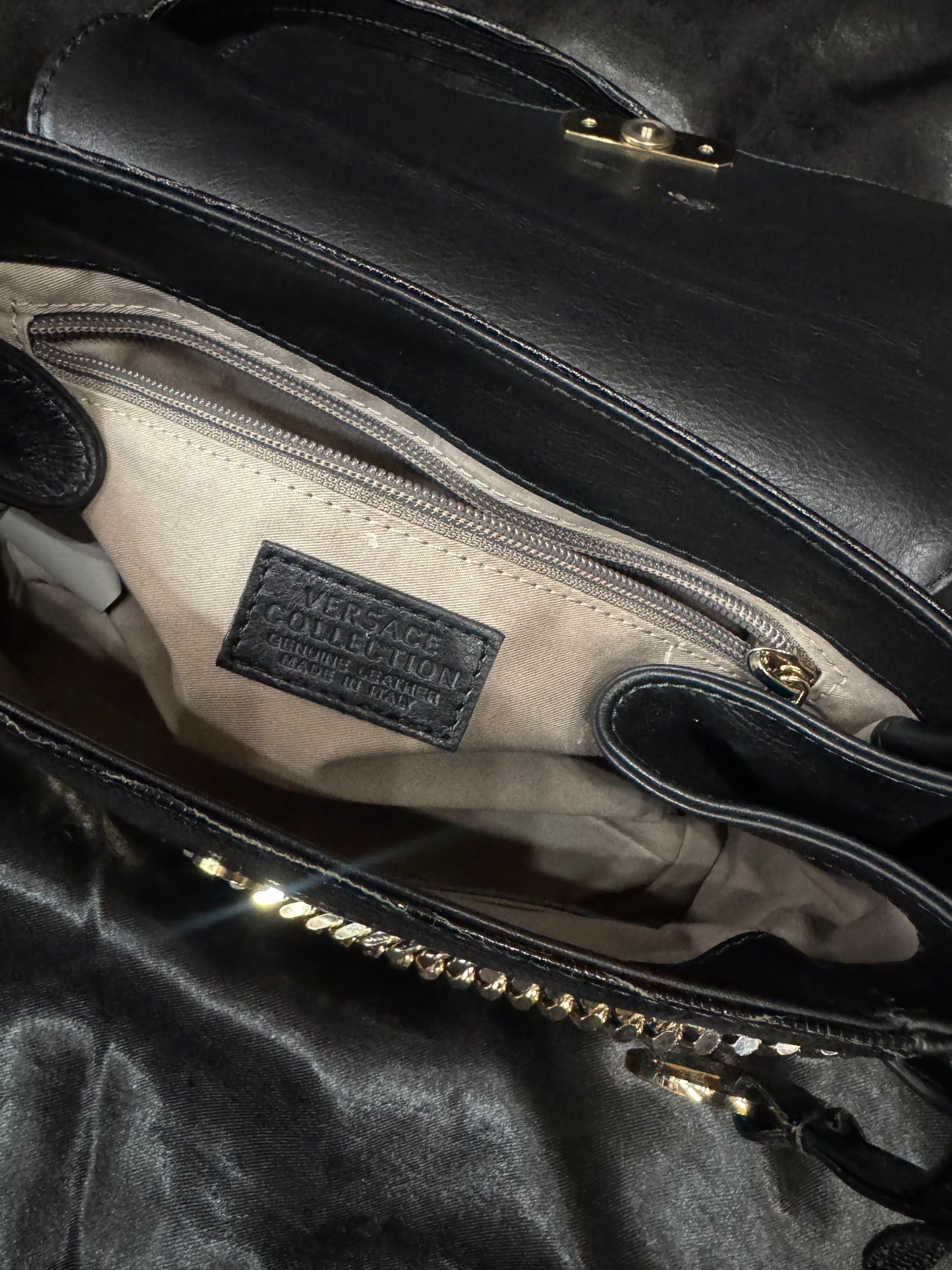 Versace Black Leather Bag