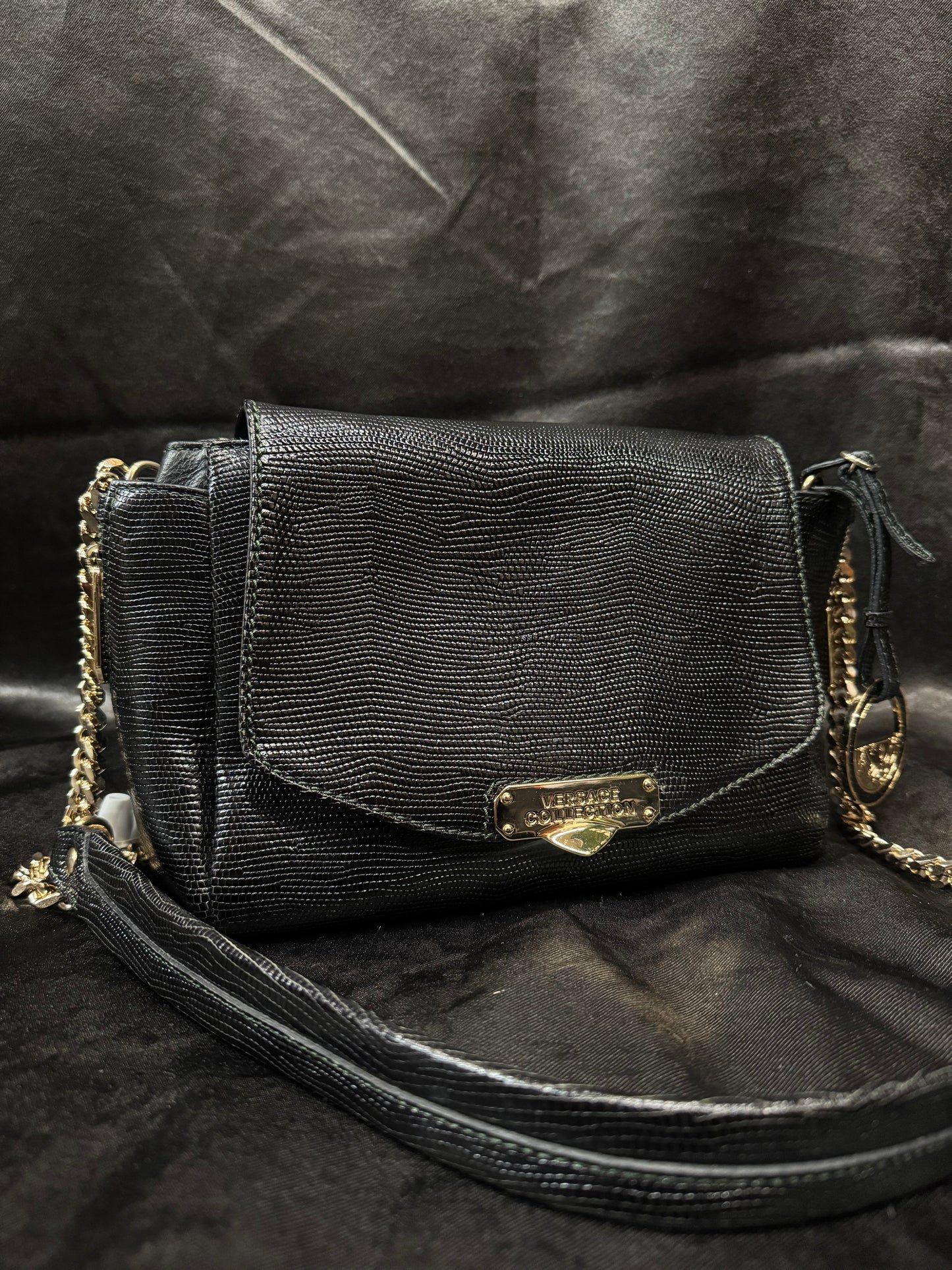 Versace Black Leather Bag