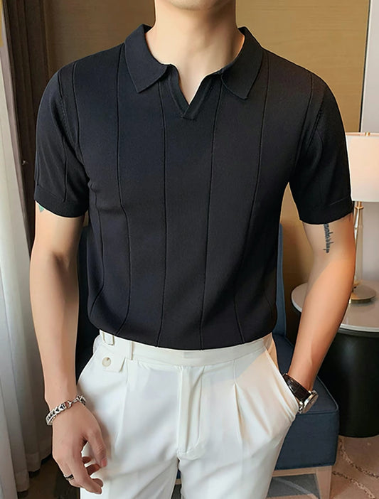 Polo Solid Knit Top