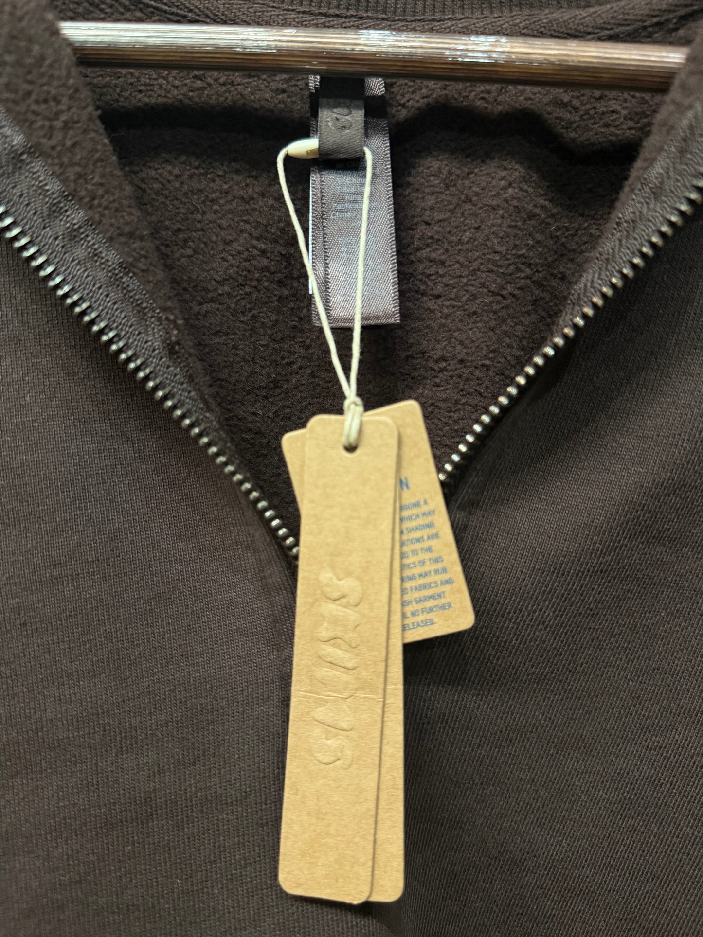 Skims Pullover Fleece Sweater in Espresso