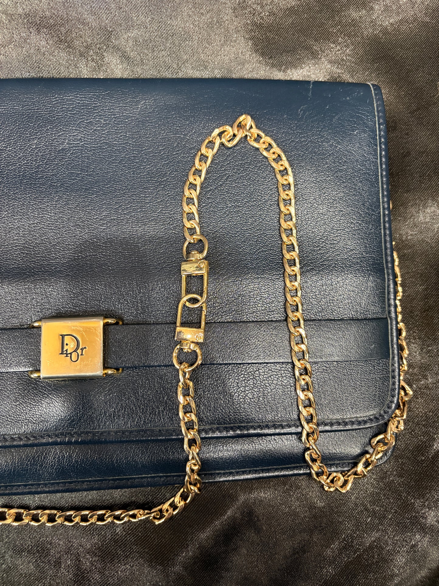 Dior Navy Blue Vintage Sak Bag