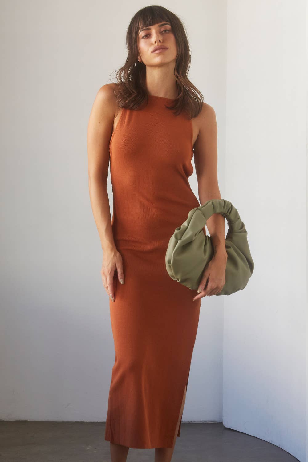 Criss Cross Ribbed Dress